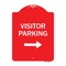 Signmission Visitor-parking Right Heavy-Gauge Aluminum Architectural Sign, 24" x 18", RW-1824-9868 A-DES-RW-1824-9868 - alternate 1